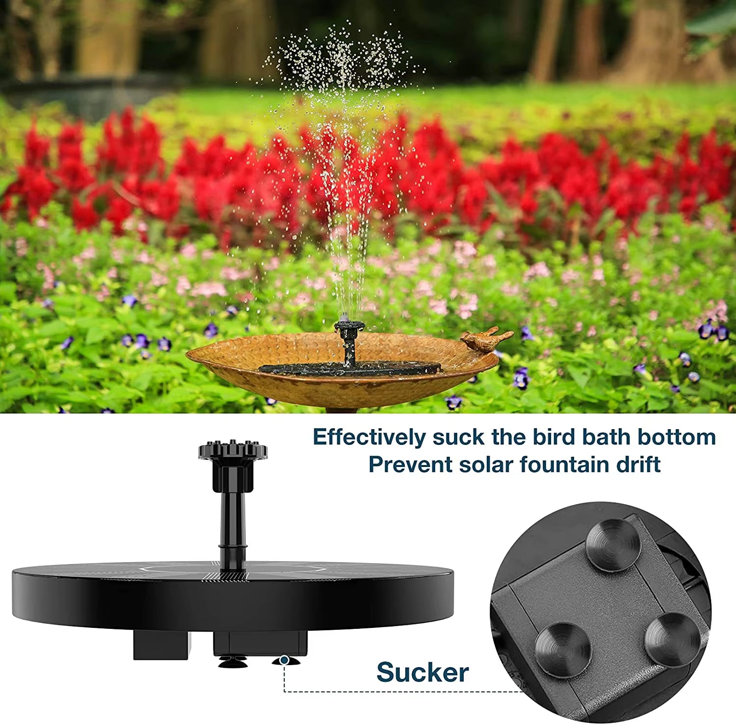 ☀️ Solar Splash Fountain – Floating Fun for Your Garden! 💦🐦