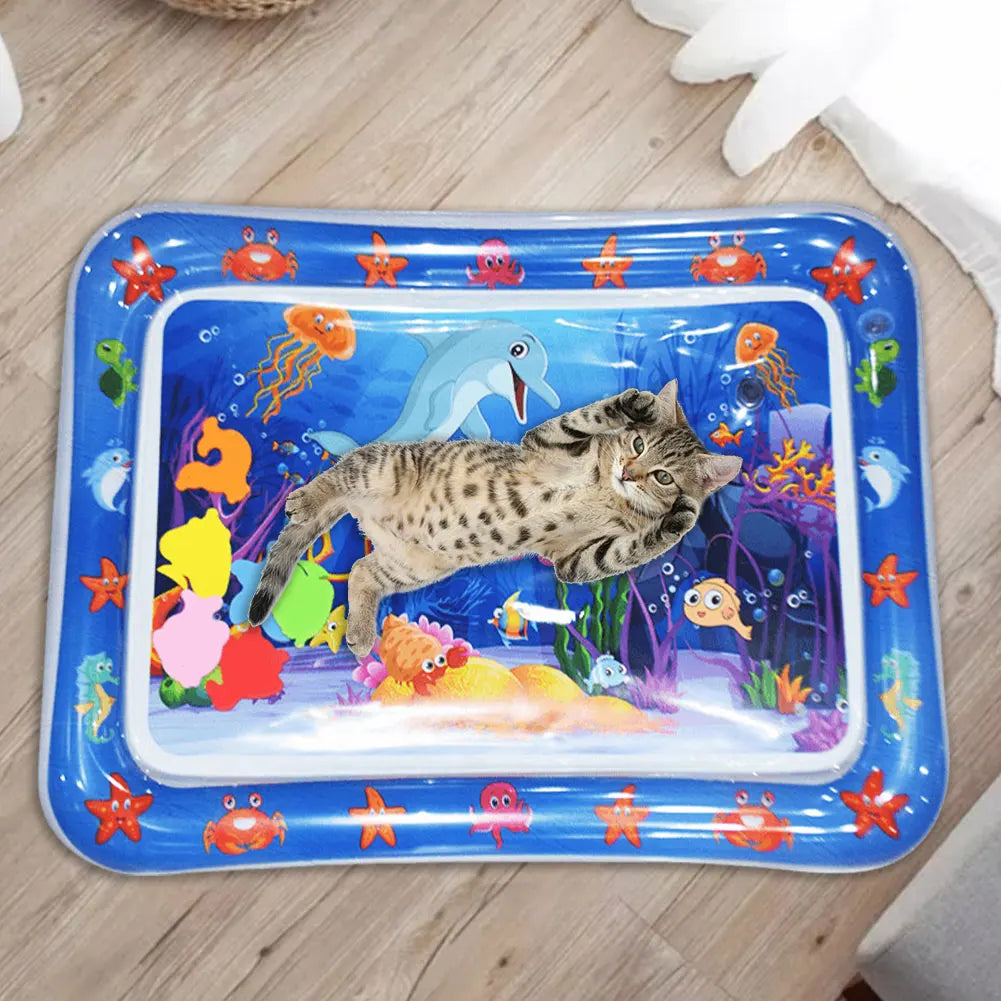 🐟 Sensory Water Play Mat – Ocean Fun for Cats & Dogs! 🌊🎮