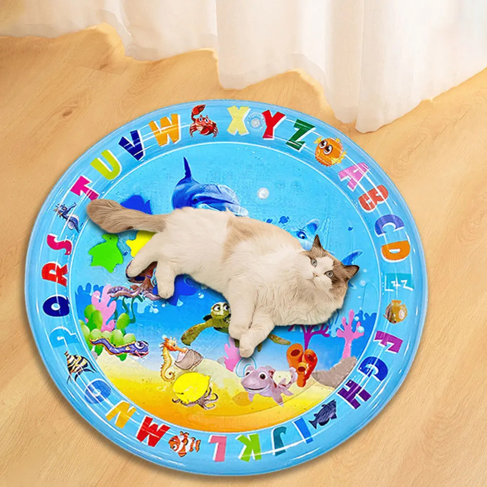 🐟 Sensory Water Play Mat – Ocean Fun for Cats & Dogs! 🌊🎮