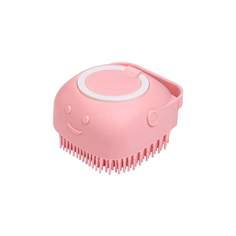 Pet Bathing & Massage Brush – Foam Dispenser for Dogs & Cats! 🐾🚿 